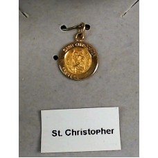 St Christopher Medal  14 kt Gold